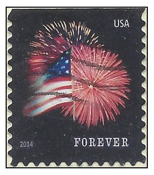 #4868 (49c Forever) Star Spangled Banner Coil Single Used