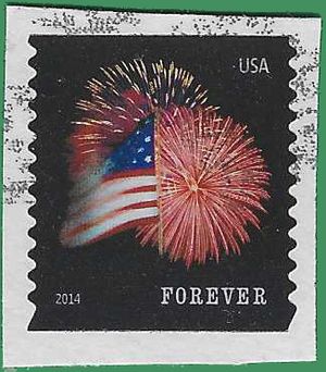 #4868 (49c Forever) Star Spangled Banner Coil Single Used