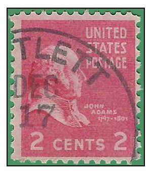 # 806 2c Presidential Issue John Adams 1938 Used