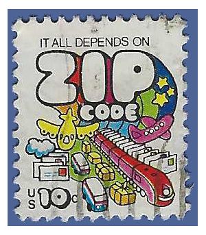 #1511 10c It All Depends On Zip Code 1974 Used