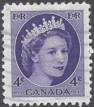 Canada # 340 1954 Used