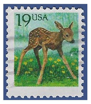 #2479 19c Flora and Fauna - Fawn 1991 Used
