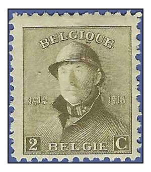 Belgium # 125 1919  Mint HR Minor Hinge Thin