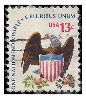 #1596 13c Americana Issue - Eagle and Shield 1975 Used