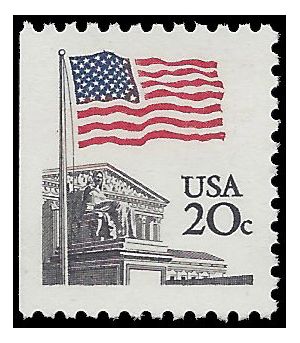 #1896b 20c Flag over Supreme Court Booklet Single 1981 Mint NH