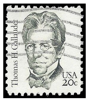 #1861 20c Great Americans Thomas H. Gallauder 1983 Used