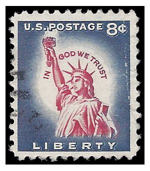 #1042 8c Statue of Liberty 1958 Used