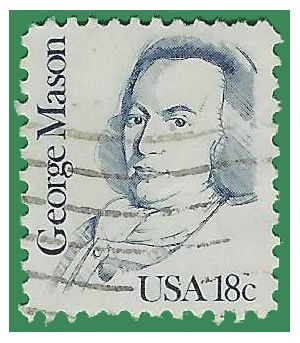 #1858 18c Great Americans George Mason 1981 Used