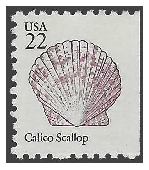 #2120 22c Seashells Calico Scallop Booklet Single 1985 Mint NH