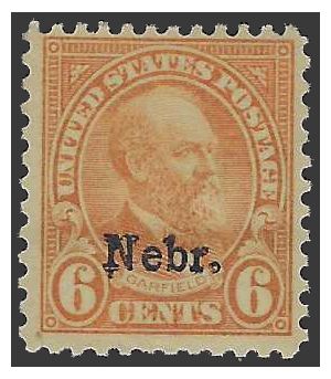 # 675 5c James A. Garfield Nebraska Overprint 1929 Mint NH