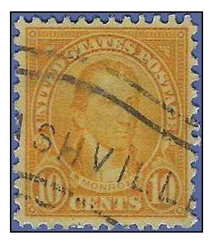 # 642 10c James Monroe 1927 Used