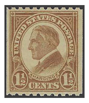 # 605 1.5c Warren G. Harding Coil Single 1925 Mint NH