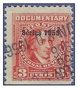 Scott R622 3c U.S. Internal Revenue Documentary 1953 Used