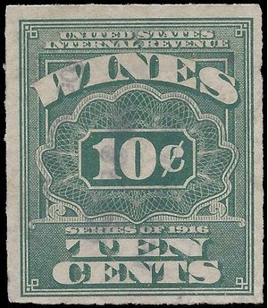 Scott RE 37  10c Internal Revenue: Wines 1916 Used