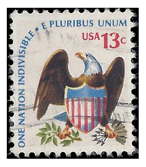 #1596 13c Americana Issue - Eagle and Shield 1975 Used