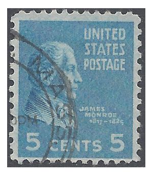 # 810 5c Presidential Issue James Monroe 1938 Used