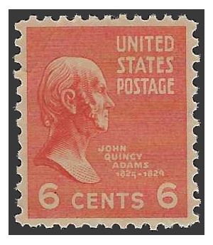 # 811 6c Presidential Issue John Quincy Adams 1938 Mint NH