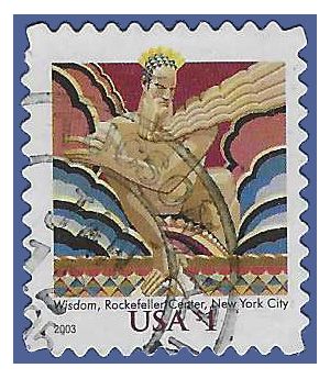 #3766 $1.00 Wisdom, Rockefeller Center 2003 Used