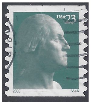 #3617 23c George Washington PNC Single Plate #V46 2002 Used