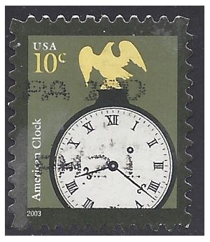 #3757 10c American Clock 2003 Used