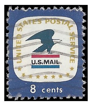 #1396 8c U.S. Postal Service Emblem 1971 Used