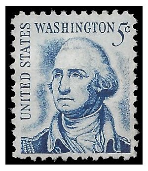 #1283b 5c George Washington (Redrawn) 1967 Used