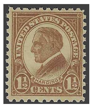 # 582 1.5c Warren G. Harding 1925 Mint NH