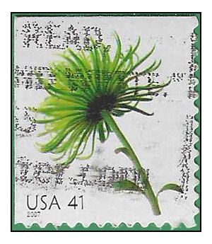 #4176 41c Flowers Chrysanthemum Booklet Single 2007 Used