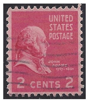 # 806 2c Presidential Issue John Adams 1938 Used