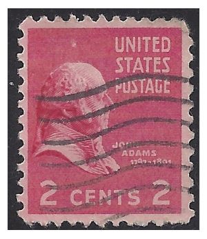 # 806 2c Presidential Issue John Adams 1938 Used