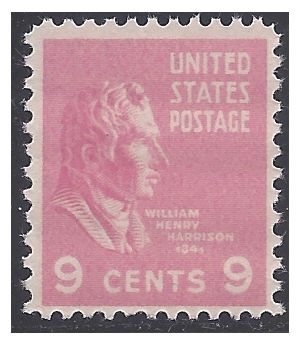 # 814 9c Presidential Issue William H. Harrison 1938 Mint NH