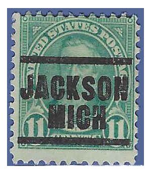 # 692 11c Rutherford B. Hayes 1931 Used Precancel JACKSON MICH