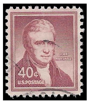 #1050a 40c Liberty Issue John Marshall 1958 Used