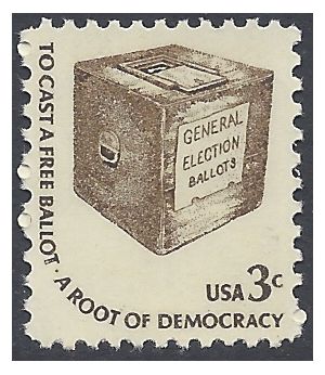 #1584 3c Early Ballot Box Dull Gum1977 Mint NH