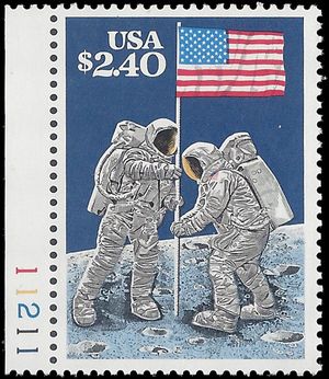 #2419 $2.40 Moon Landing 20th Anniversary P# 1989 Mint NH