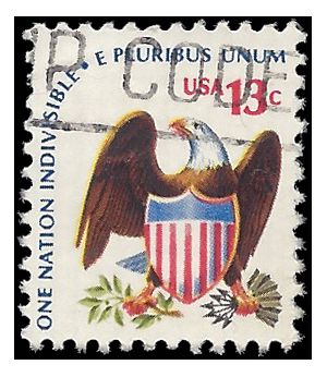 #1596 13c Americana Issue - Eagle and Shield 1975 Used