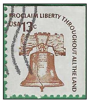 #1595 Americana Issue - Liberty Bell Booklet Single 1975 Used