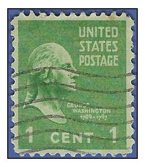 # 804 1c Presidential Issue George Washington 1938 Used