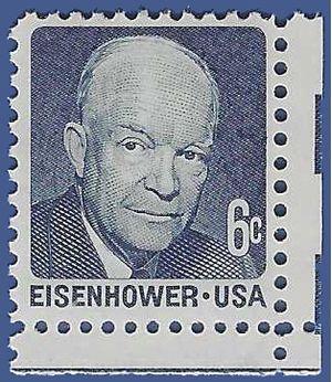 #1393 6c Dwight D. Eisenhower Dull Gum 1970 Mint NH