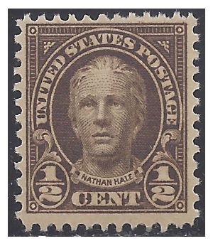 # 653 1/2c Nathan Hale 1929 Mint NH