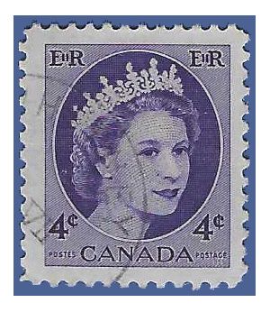 Canada # 340 1954 Used