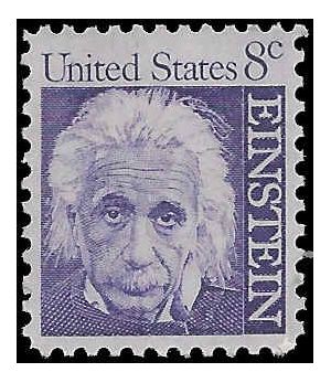 #1285a 8c Prominent Americans Albert Einstein 1966 Used