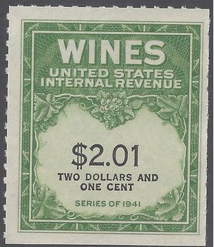 Scott RE199 $2.01 Internal Revenue: Wines 1951-54 Mint NH