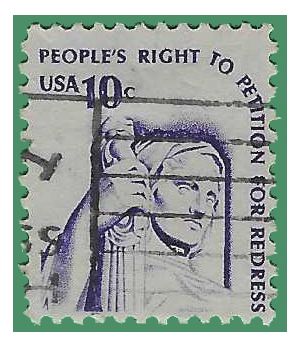 #1592 10c Contemplation of Justice 1977 Used
