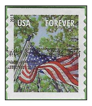#4772 (46c Forever) Flag for All Seasons Spring Coil Single 2013 Used