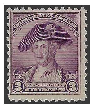 # 708 3c George Washington 1932 Mint NH