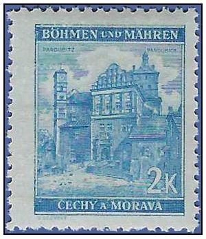 Bohemia and Moravia #53a 1941 Mint NH minor color rub on gum