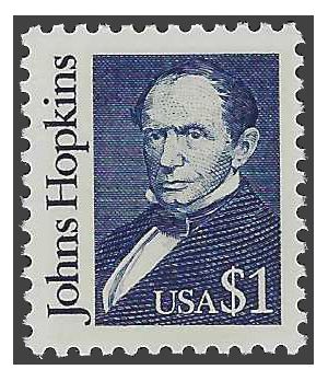 #2194 $1.00 Great Americans John Hopkins 1989 Mint NH