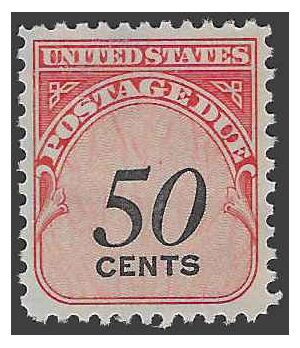 Scott J 99 50c US Postage Due Shiny Gum 1959 Mint NH