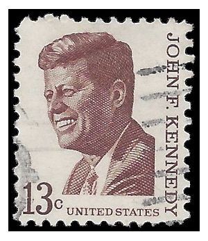 #1287 13c Prominent Americans John F. Kennedy 1967 Used